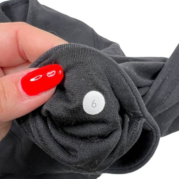 Lululemon Wunder Under Crop Mid Rise Leggings 21.5" Inseam Black Womens 6 - Picture 7 of 7